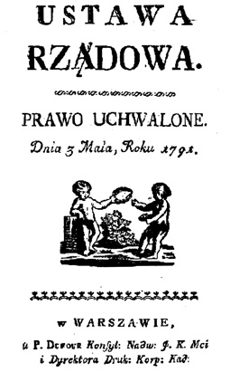 Titelblatt der Verfasung vom 3. Mai 1791