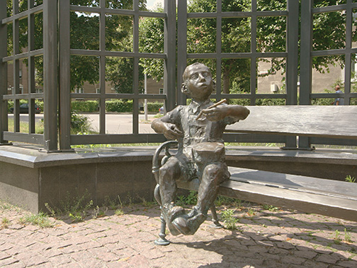 Oskar, der Blechtrommler, im Park in Gdaƒsk Wrzeszcz