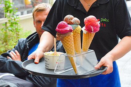 Italienisches Eis in Witten. Witten ist eine Reise wert.