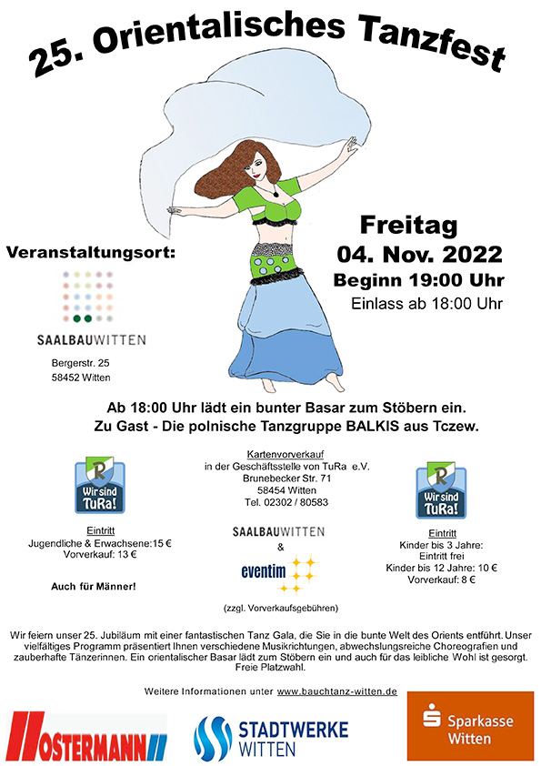Plakat zum 25. Orientalischen Tanzfest des TuRa Rüdinghausen