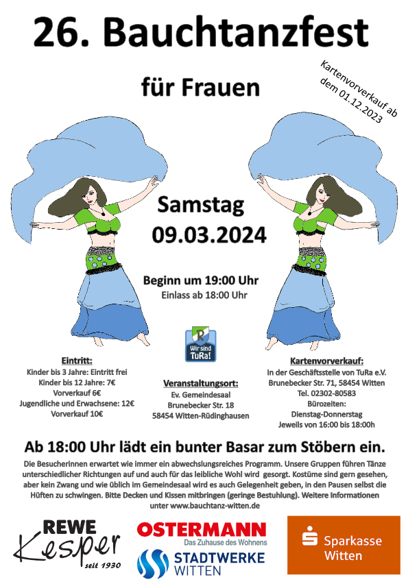 Plakat zum 26. Orientalischen Tanzfest des TuRa Rüdinghausen