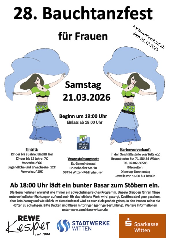 Plakat zum 26. Orientalischen Tanzfest des TuRa Rüdinghausen
